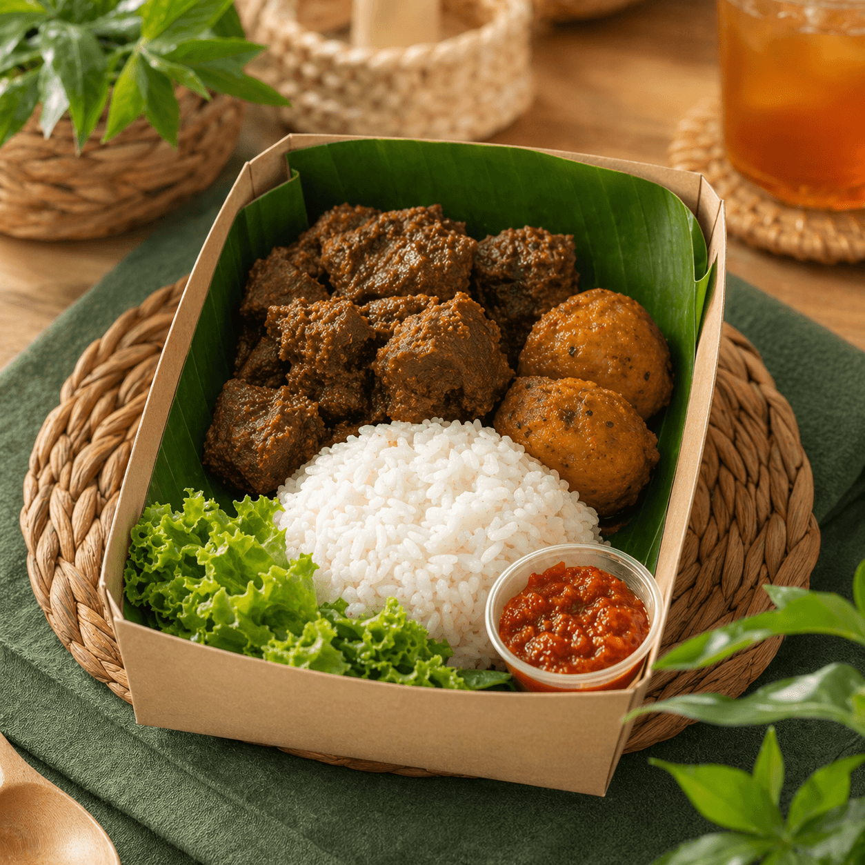 Paket Nasi Rendang
