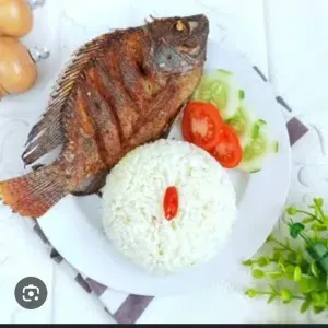 Nasi Ikan Nila Goreng