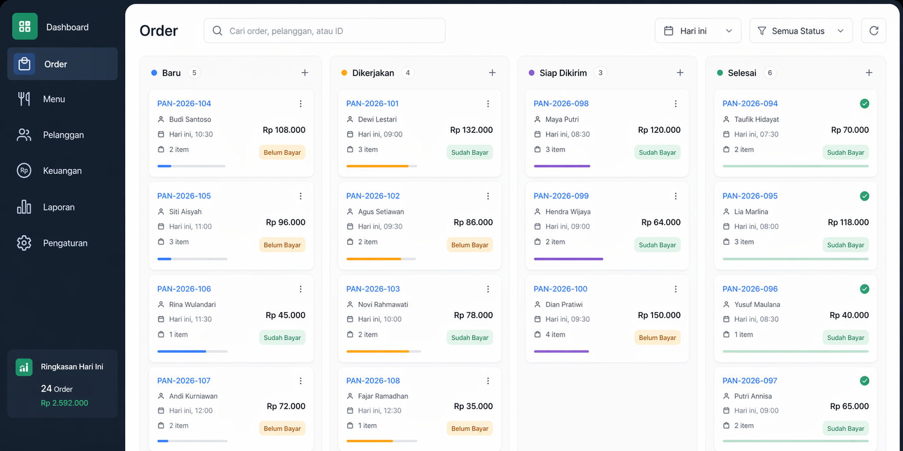 Preview: kanban order di dashboard
